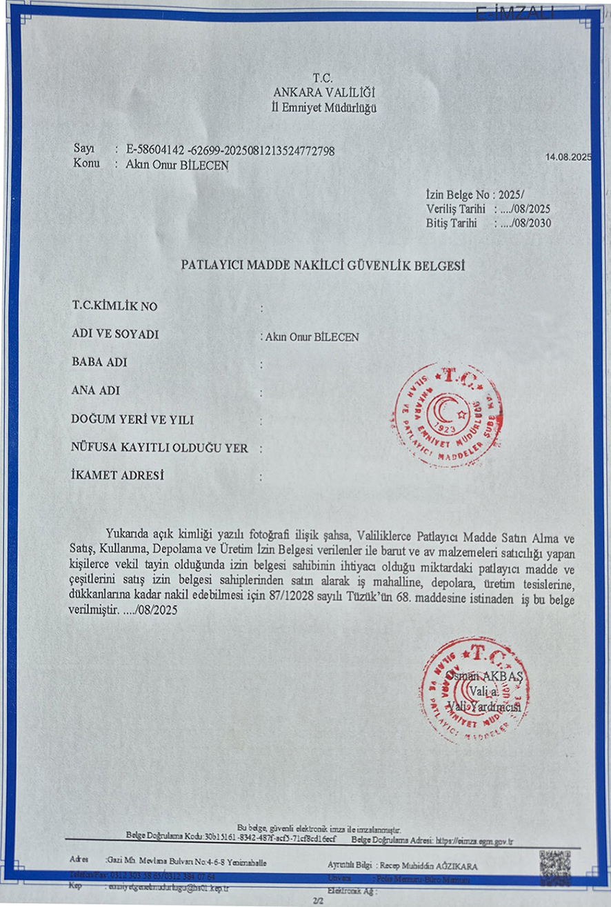 Onaylı Belgemiz